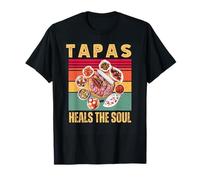 Tapas Heals The Soul Vintage Spanish Food Lovers Design T-Shirt