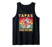 Tapas Heals The Soul Vintage Spanish Food Lovers Design Tank Top