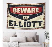Tapastry'S Wall Hanging Beware of Elliott Tapestry Things for Boys Room Room Decor Aesthetic Vintage(75X100CM)