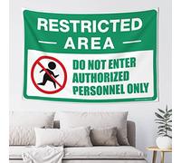 Tapastry'S Wall Hanging Restricted Area Sign, Do Not Enter Sign, Authorized Personnel Only Sign Tapestry Funny House Decor Coquette Room Decor(100X150CM)