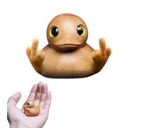 Tapazapa Handmade Wooden Middle Finger Duck Figurine, Easter Basket Stuffers Funny Mini Duck Statue for Home, Office, Car Décor. Birthday Gift. Interesting Christmas Stocking Stuffer