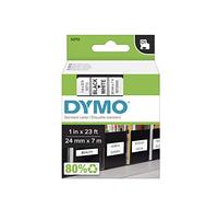 DYMO TAPE, 24MM, BLACK/WHITE 53713
