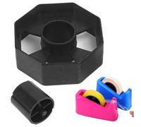 Tape Dispenser Core 1 in and 3 in Tape Dispenser Wheel Black Plastic Wheel Replacement Spare Parts for Shop Office and School