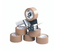Tape Dispenser With 6 Rolls Polypropylene Tape 50mmx66m - 9761BDP01