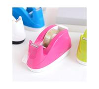 Tape Dispenser, Portable Tape Holder Adhesive Tape Seat Tape Cutter Scotch Tape Dispenser(Pink)