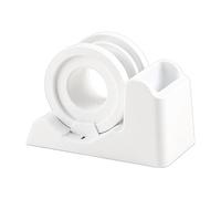 Tape Dispenser, Reusable Desktop Tape Cutter, Heavy Duty Non-Skid Base, Multi-Purpose Desk Accessory for Home Office Studio School Daily Use, 4.33x6.1x3.23 Inches, White
