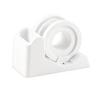 Tape Dispenser, Sticker Roll Holder, 4.33 x 6.1 x 3.23 Inches Non-Skid Weighted Base, Label Applicator, Compact Desktop Organization Tool for Use, Deliver, Grey