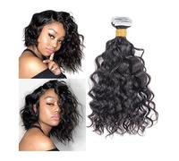 tape extensions Tape in Human Hair Extensions for Women Brazilian Skin Weft Tape in Hair Loose Wave 100% Human Hair Adhesive 8-30 40pcs 100g Hair Extensions(10inch 40pieces)
