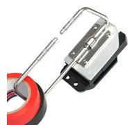 Tape Holder for Tool Belt - Quick Release Heavy Duty Clip, Measuring Tape Holder, Retractable Rule Pouch, Suspension Utility Clip, Construction Supplies, Small Silver Metal Electrician Woodworking
