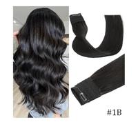 Tape In Extensions, Clip in hair Extension Remy Halo Hair Fish Wire Line Human Hair Extension With 4 Clips Hairpiece For Women Hair Extensions(Black,12 inch)