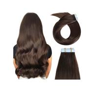 Tape In Extensions, Dark Brown Invisible Seamless Hair Straightening Ties, Insert Hair Extensions 20pcs 50G Hair Extensions(26 inch)