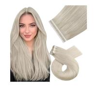 Tape in Hair Extensions Platinum Blonde #60 Invisible Tape in Hair Extensions Human Hair Platinum Blonde Human Hair Tape Extensions Blonde Tape ins Human Hair Extens,24 Inches-20 pcs 50G