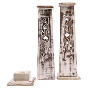 Tape Incense Tower Washed Des2 Mango Wood