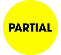 Tape Logic Circle Label, Legend"Partial", 2" Diameter, Fluorescent Yellow, Roll of 500 (DL1277)