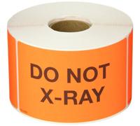 Tape Logic Special Handling Label, Legend"Do Not X-Ray", 5" L x 3" W, Fluorescent Red, Roll of 500 (DL2361)