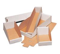 Tape Logic TLBINBIN69 Open Top Bin boxes, 6" x 9" x 4 1/2", White (Pack of 25)