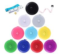 Tape Measure 150 cm 60 inch Push Button Tape Body Measuring Soft Retractable for Sewing Double-Sided Tailor Cloth Ruler (10 Colors Package) 10Pack by MXRS