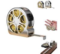 Tape Measure, 2M Stainless Steel Measuring Tapes, Retractable Ruler Tape Measure with Measurements on Both Sides, for Household Agricultural Industrial Woodworking (Gold)