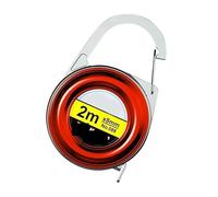 Tape measure Delicate Keychain Measur Centimeter Inch Roulette Measure Tape 2 Meter Mini Retractable Ruler(Red)