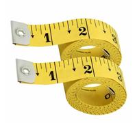 Tape Measure for Body - 2 Pack (1.5M) Double Scale Sewing Measuring Tape for Tailors - Portable Fabric Tape Measure in Yellow