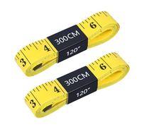 Tape Measure for Body - 2 Pack (120in 3M) Double Scale Sewing Measuring Tape for Tailors - Portable Fabric Tape Measure in Yellow,soft measuring tape,soft tape measure