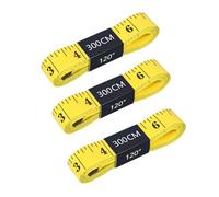Tape Measure for Body - 2 Pack (120in 3M) Double Scale Sewing Measuring Tape for Tailors - Portable Fabric Tape Measure in Yellow