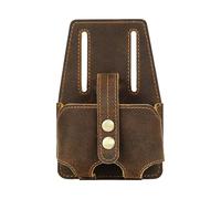 Tape Measure Holder- Carpenter Accessories, Tool Organizer | Electricians Tool Holster, Cowhide 5m Steel Tape Measure Leather Case, Hanging Belt Construction Portable Tape Measure, Leather Storage Bag