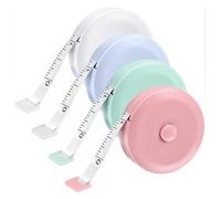 Tape Measure Measuring Tape for Body Measurements Dual Sided Soft Fabric Sewing Ruler Small Push ButtonDouble Scales,150cm X 4 Pack