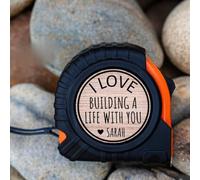 Tape Measure Personalized Wedding Gift for Him,Valentines Day, Anniversary,Birthday Gift,Valentines Gift for Boyfriend Christmas Birthday Gift for Husband (Orange)