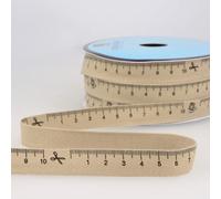 Tape Measure Ribbon Beige - per metre