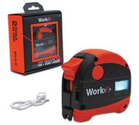 Tape Measure with Laser Rangefinder 5m + 40m - High Precision Measurement, Magnetic End, USB Charging