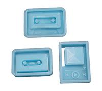 Tape Player Silicone Mold for Resin Keychain & Pendant Crafting - Epoxy Casting Molds, DIY Jewelry Making, Artisan Gifts, Easy Release Durable Shaker Charm Molds for Crafters & Resin