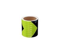 Tape,Reflective tape, 4 Inch X9.8/33 Feet, Warning Adhesive Tape for Floor Marking, Trailers, Trucks, Cars,Boats,Black yellow(Fluorescent Yellow Black,3m)