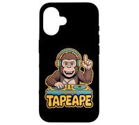 Tapeape Dj Monkey Turntable Tape Ape Headphones Case for iPhone 16