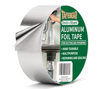 TAPEBEAR Aluminum Foil Tape, Aluminum Air Duct Tape, Withstand 80°C to 100°C, Heat Resistant Tape Insulation Tape for HVAC, sealing & Patching, Metal Repair, 2inch x 50yard