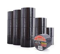 TAPEBEAR Corrosion Protection Pipe Tape, Wrap Pipe Tape for Drain Pipe, Metal Electrical Outdoor Underground Pipe, Waterproof PVC Black Tape, 75mm x 30m,18Rolls