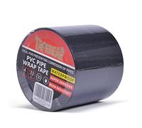 TAPEBEAR Corrosion Protection Pipe Tape, Wrap Pipe Tape for Drain Pipe, Metal Electrical Outdoor Underground Pipe, Waterproof PVC Black Tape, 100mm x 30m