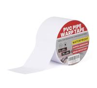TAPEBEAR Corrosion Protection Pipe Wrap for Drain, Metal Electrical Outdoor Underground Pipe, Waterproof PVC White Tape, Duct Anti-Corrosion and Protection, 75mm x 30m