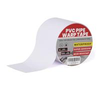 TAPEBEAR Corrosion Protection Pipe Wrap for Metal, Electrical, Outdoor & Underground Pipes - Waterproof PVC White Tape, Duct Anti-Corrosion & Protection, 100mm x 30m