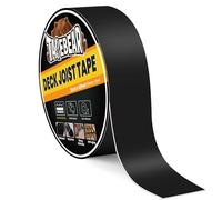 TAPEBEAR Deck Joist Tape 50mm, 15m Flashing Tape Joint Tape for Decking, Waterproof Butyl Sealant Black Butyl Tape Anti-Corrosion Weather Resistant for Wood, Roof, Beam, Rim