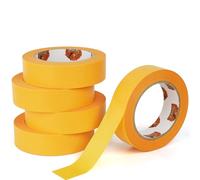 TAPEBEAR Delicate Surface Advanced Masking Tape 30mm x 50m, Orange Painters Tape Indoor Painting Decorating with No Paint Bleed, Sharp Lines, Damage-Free, Low Tack, 5Rolls