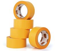 TAPEBEAR Delicate Surface Painters Tape Low Tack Masking Tape 50mm x 50m, 7-Days UV & Sunlight Resistant, Damage-Free, Sharp Paint Lines for Indoor Outdoor Painting Decorating, 5Rolls