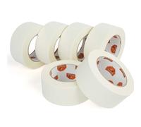 TAPEBEAR Eco-Friendly Kraft Paper Tape 50mm x 50m, White Paper Packing Tape, Biodegradable Recyclable Packaging Tape Self Adhesive Box Tape for Shipping, Sealing, Moving, 6Rolls