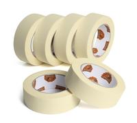 TAPEBEAR General Purpose Masking Tape 1.41 Inches x 60 Yards, Beige White Painters Tape for Painting, Labeling, DIY Arts Crafts, home Office School Projects, 6 rolls