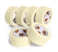 TAPEBEAR General Purpose Masking Tape 1.88 Inches x 60 Yards, Beige White Painters Tape for Painting, Labeling, DIY Arts Crafts, Home office School Projects, 6 rolls