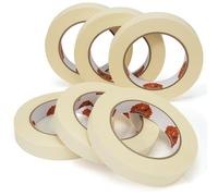 TAPEBEAR General Purpose Masking Tape 2cm x 55m, Beige White Painters Tape for Painting, Labeling, DIY Arts Crafts, Home Office School Projects, 6Rolls