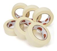 TAPEBEAR General Purpose Masking Tape 3.8cm x 55m, Beige White Painters Tape for Painting, Labeling, DIY Arts Crafts, Home Office School Projects, 6Rolls