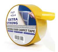 TAPEBEAR Heavy-Duty Double Side Carpet Tape, Removable Carpet Tape for Area Rugs, Multipurpose Gripper Non Slip Tape for Wood Floor and Outdoor Rugs, Residue-Free, 2inch X 40yard(50mm x 36m)