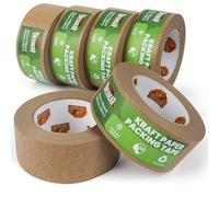 TAPEBEAR Kraft Paper Packing Tape 50mm x 50m, Eco Friendly & Recyclable