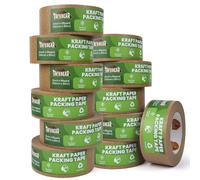 TAPEBEAR Kraft Paper Packing Tape 50mm x 50m, Eco Friendly & Recyclable